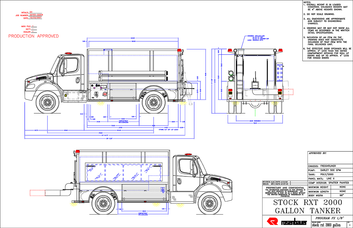 22202 STOCK RXT 2000 GALLON prod drawing Model